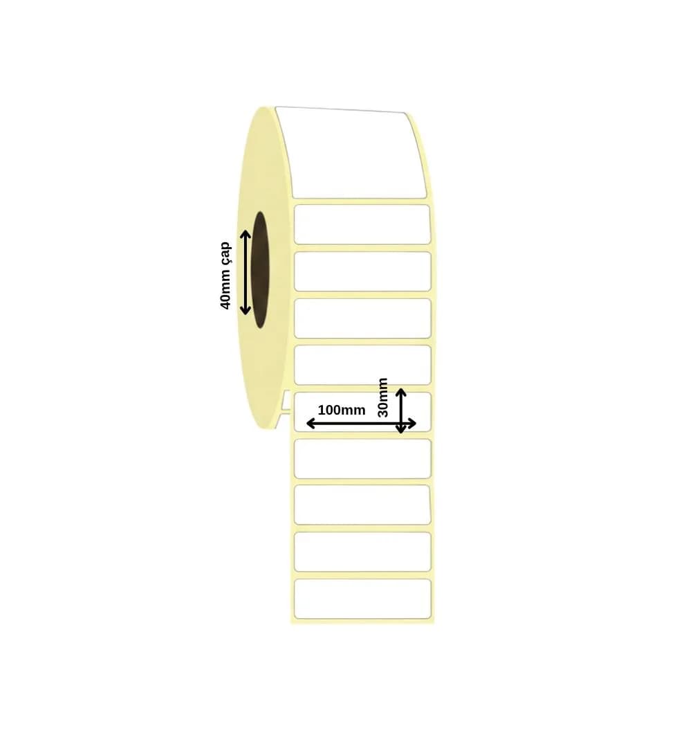 Laminated Thermal Label 100x30 mm