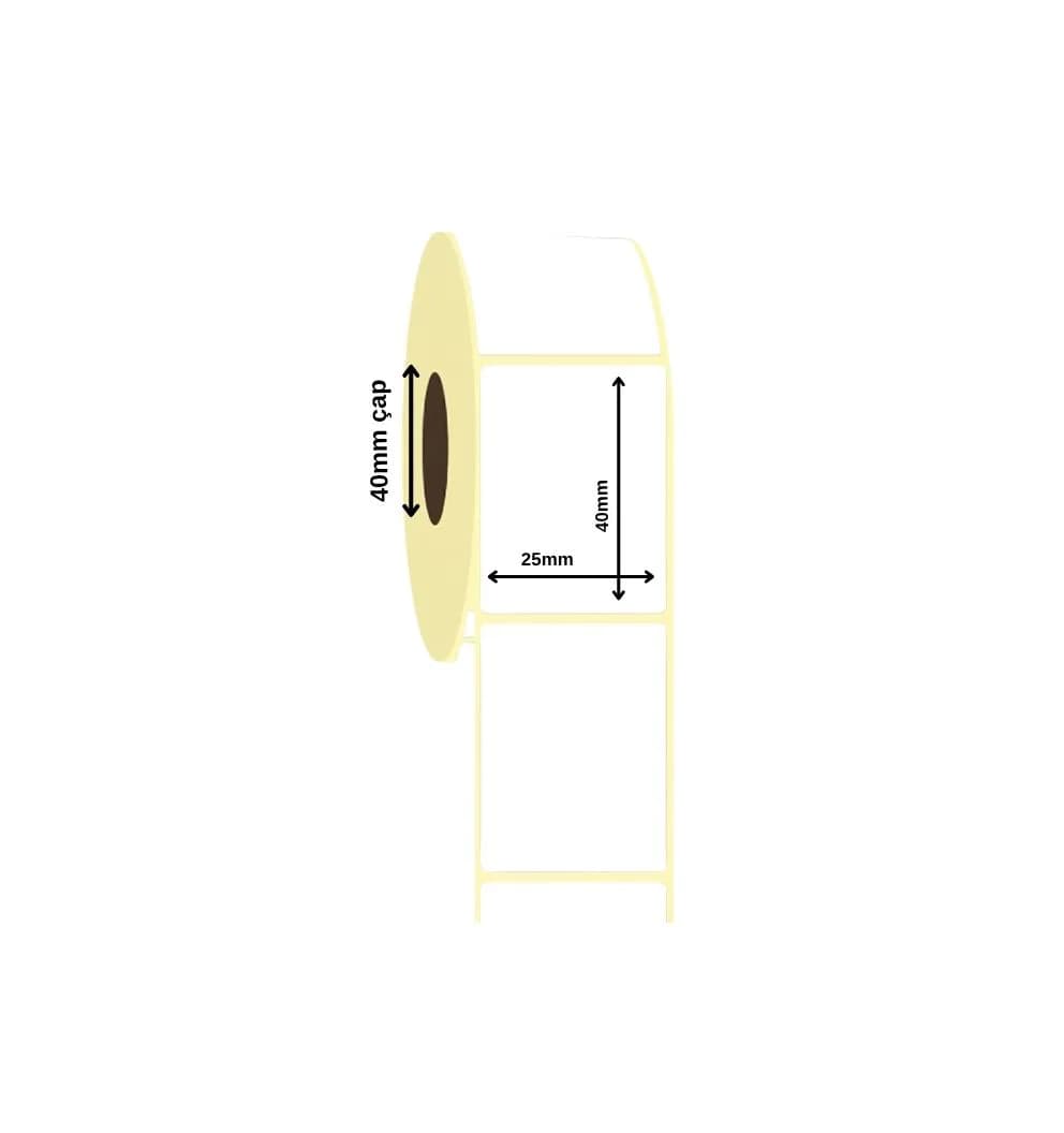 Laminated Thermal Label 25x40 mm