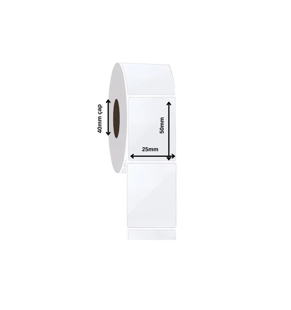 PP Transparent Label 25x50 mm