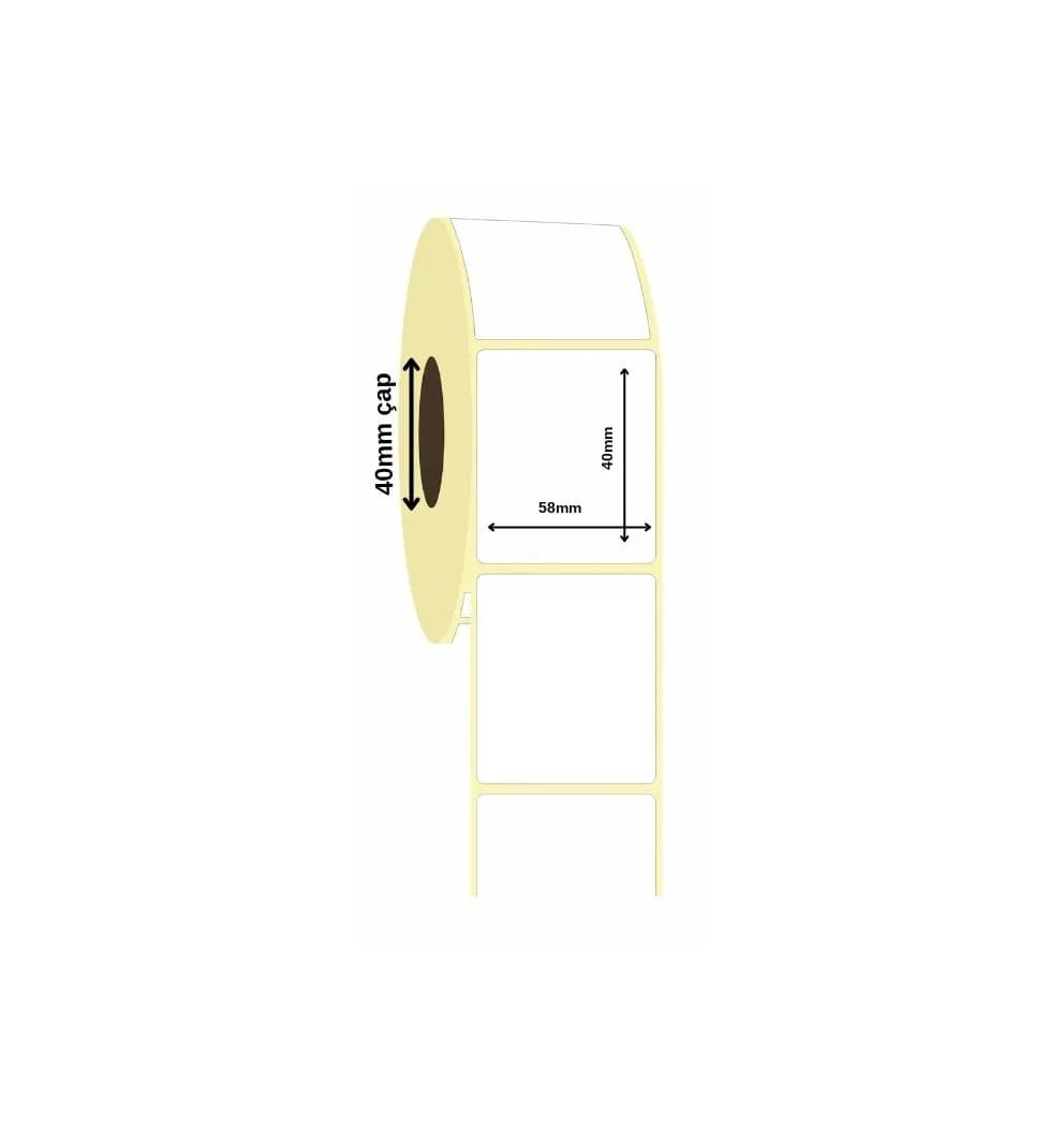 Scale Label 58x40 mm Laminated Thermal