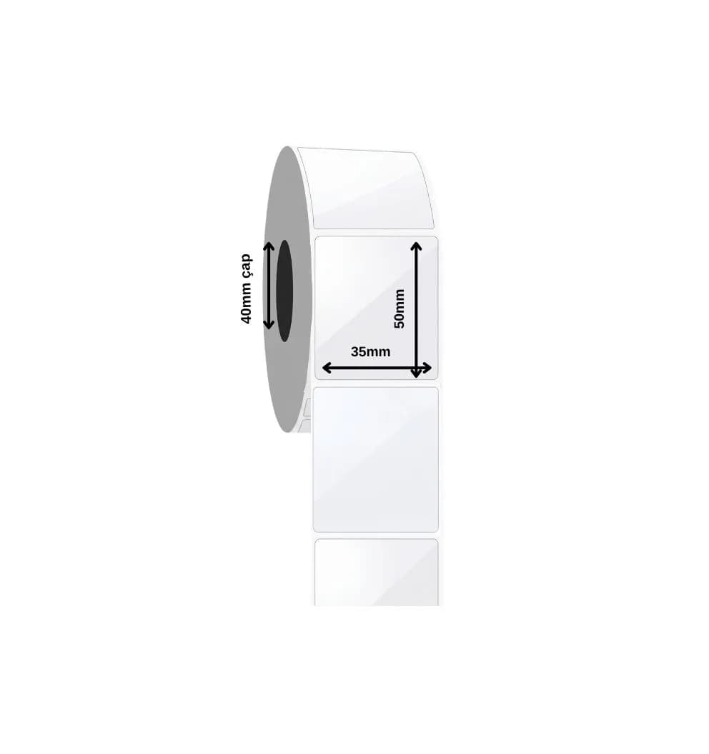 PP Opaque Label 35x55 mm