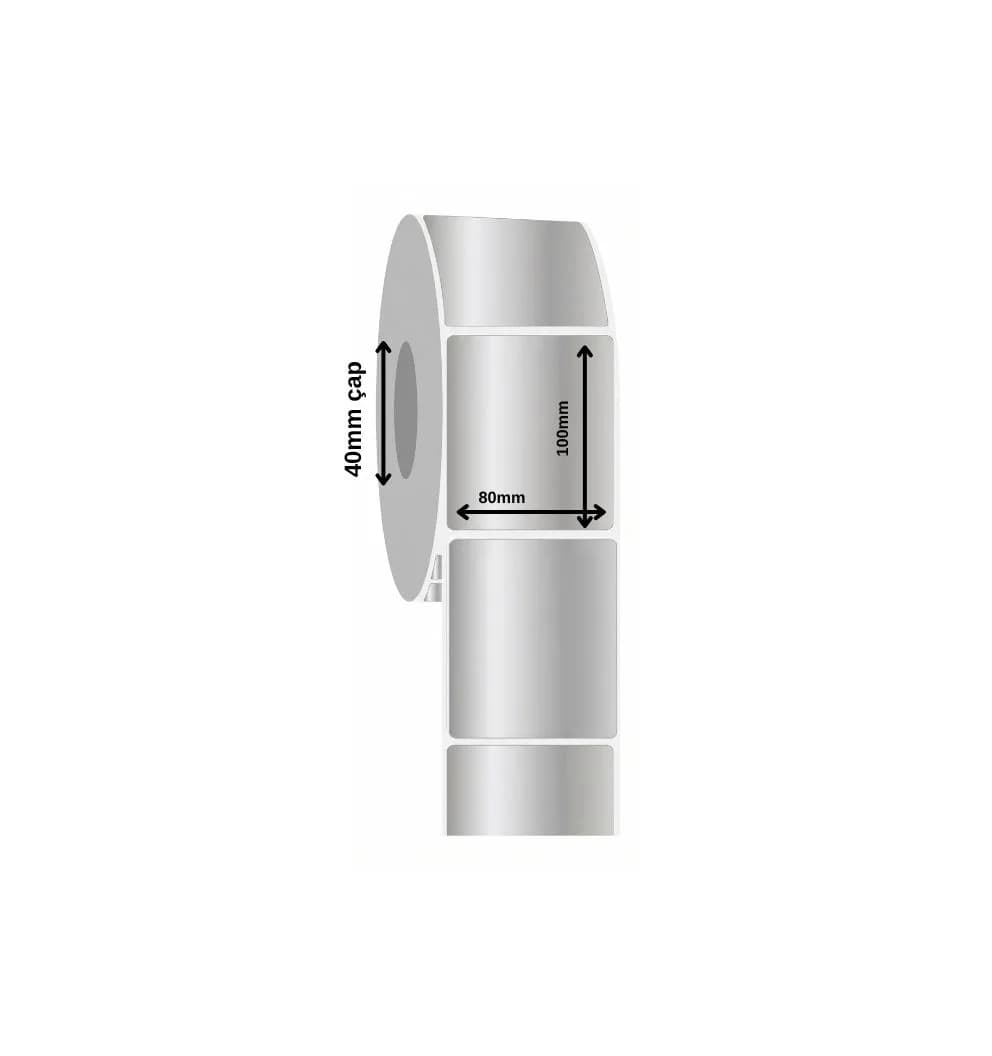 Silver Matte Label 80x100 mm